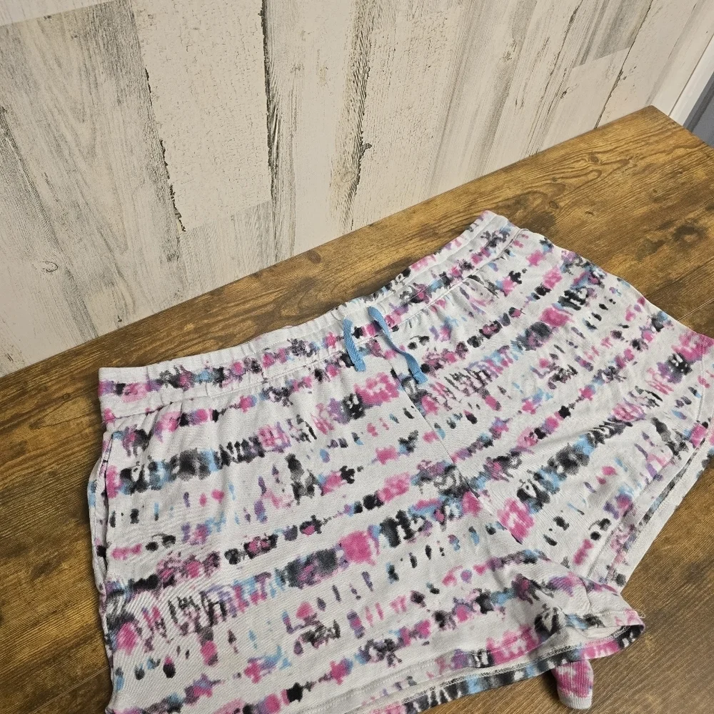 Secret Treasure Tie-Dye Lounge Shorts Womens Plus Size 2X
